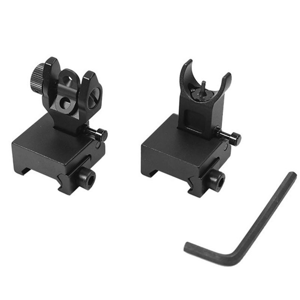 Tactical AR15 Iron Sights Foldable Front and Rear Flip Up Sights for ...