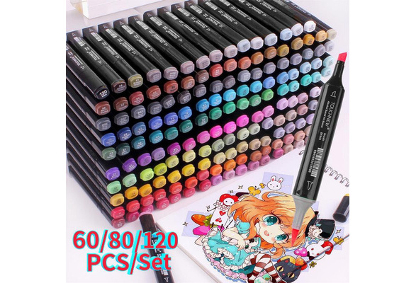 80/168/262 Colors Marker Pen Markers Set Sketch Set Manga Design Double  Head Brush Pen For School Art Supplies Design Marker 2024 - $27.99
