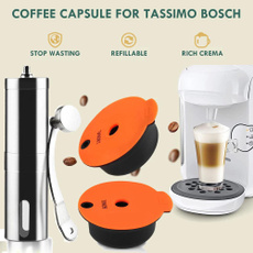 refillablecoffeecapsulewithspoonbrush, Coffee, tassimocoffee, manualcoffeebeangrinder