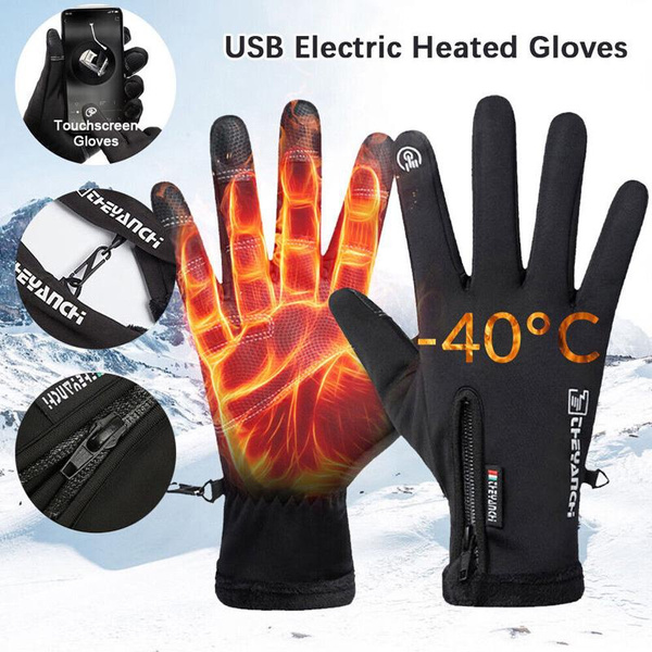 usb heated cycling gloves