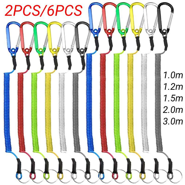 2PCS/6PCS Practical Extendable Fishing Lanyards Boating Kayak Camping
