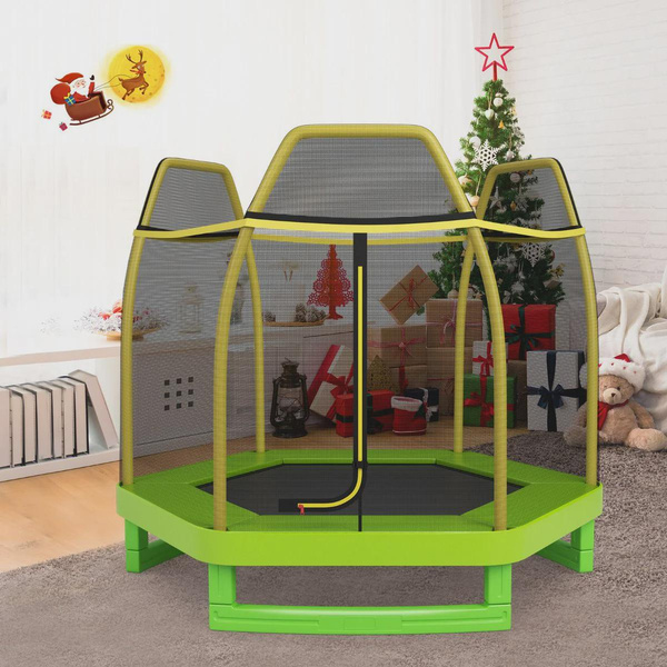223 cm Trampoline for Children with Safety Net Galvanized Steel