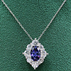 Sterling, DIAMOND, gemstonenecklace, necklace women