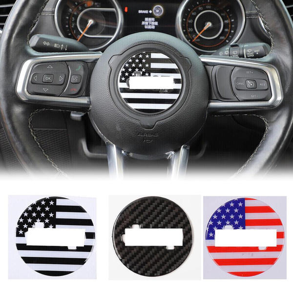 For Mini Cooper Steering Wheel Center Cover Sticker,Compatible With Mini Cooper Clubman F54 F55 F56 F57 Countryman F60 Soft Carbon Fiber Decorative Interior Trim