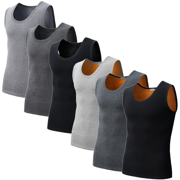 Thickened Warm Tank Top With Shelf Bra, High Stretch Sleeveless Camisoles, Casual Camisole Base L (Black,M) At Women's Clothing Store