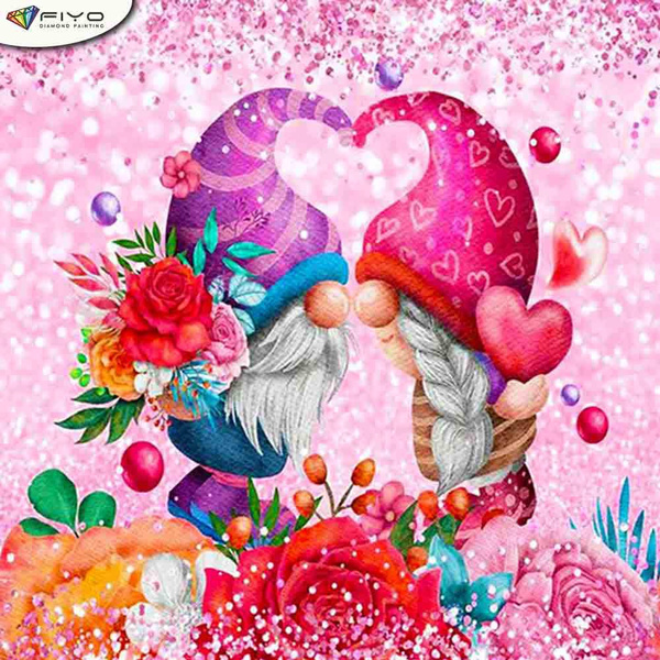 FIYO Gnome DIY 5D Diamond Painting Full Drill with Number Kits Home and ...
