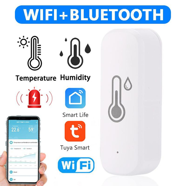 Tuya Smart Temperature And Humidity Sensor with Buzzer Alarm Battery ...