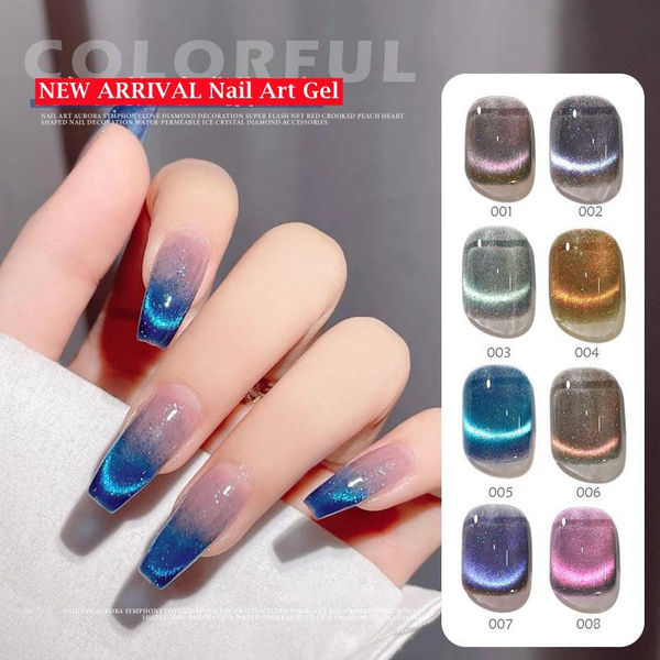 New Arrival Cat Eye Shining Crystal Oleoresin Nail Whitening UV Nail ...