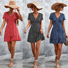 Summer, short sleeve dress, Mini, Vestidos