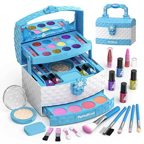 Kids Makeup Kit Toys for Girl, Washable Real Cosmetic Girl Makeup Set