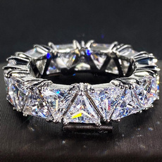 DIAMOND, wedding ring, 925 silver rings, Diamond Ring