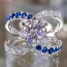 Sterling, DIAMOND, wedding ring, 925 silver rings