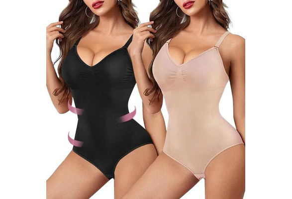 Shapewear Bodysuit for Women Slimming Tummy Control Body Shaper Corset  Seamless Jumpsuits Bodycon Leotards Compression Underwear One Piece Tops  with Adjustable Spaghetti Straps
