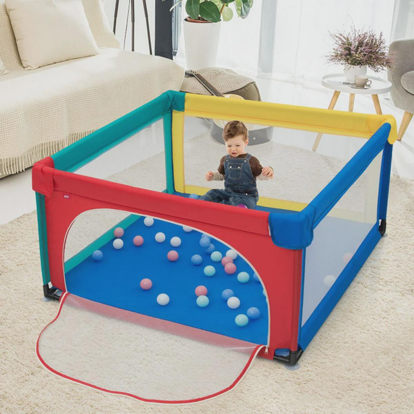 playground-for-children-portable-activity-center-with-safety-fences-and
