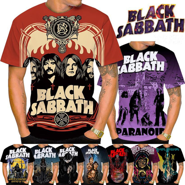 T-shirt Officiel Black Sabbath Logo Wavy - Heavy Metal - Homme - Noir 100% Coton - Taille Ample - Neuf Avec étiquette
