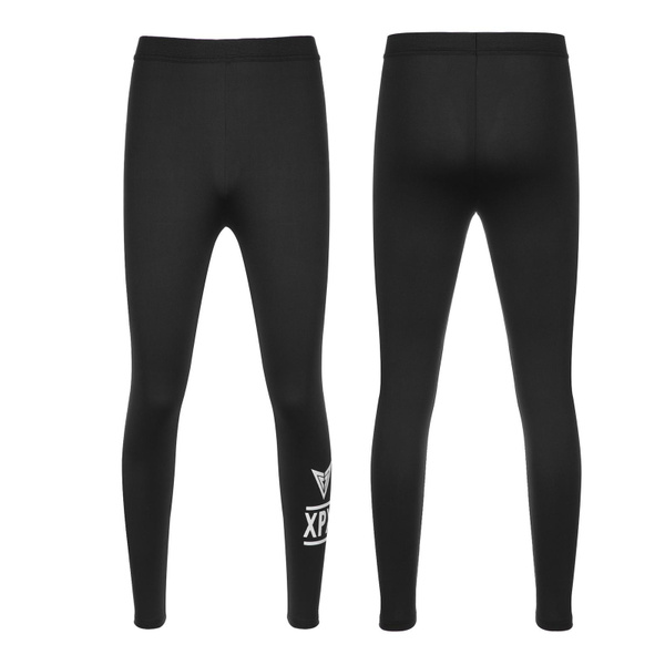 Black Men High Waist Yoga Fitness Leggings Elastic Snugly Pants Trousers Sport Bottoms for
