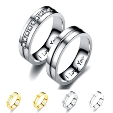 Couple Rings, golden, DIAMOND, Love