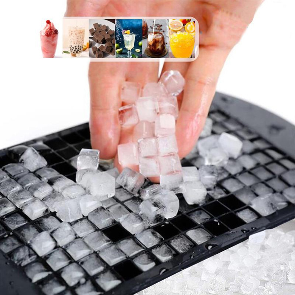 Mini Ice Cube Tray For Freezer, 160Grid Silicone Fruit Ice Cube Maker Diy Creative Small Ice Cube Mold Square Shape Kitchen Accessories,Small Ice Cube Molds Easy Release Crushed Ice Cube For Drinks - View #8