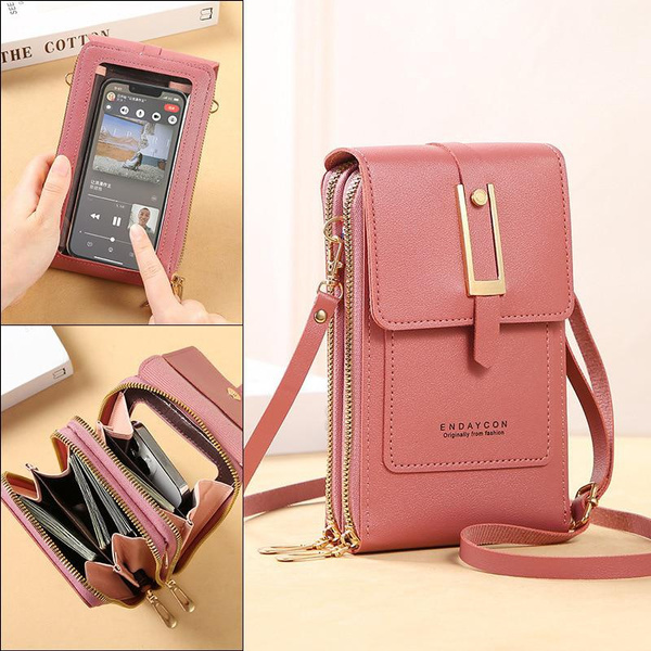 Women Bags Soft PU Leather Wallets Touch Screen Cell Phone Purse ...