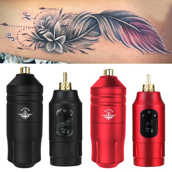 Powerful Mini With Battery Set RCA Tattoo Rotary Machine Tattoo Short Pen Wireless Machine