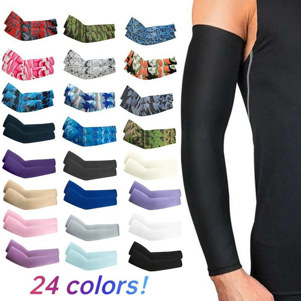 1 Pair Summer Cooling Sportswear Running Arm Cover Arm Sleeves Outdoor