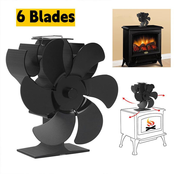 5 Blades Heat Powered Stove Fan High Temperature Resistance Fireplace