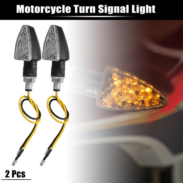 2pcs Motorcycle Turn Signal Indicators Brake Lights Amber Light 12V for