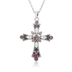 pink, Women, Chain Necklace, punk necklace