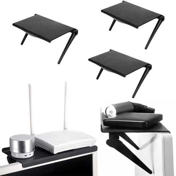 TV Screen Top Storage Shelf Adjustable Monitor Storage Rack Computer ...