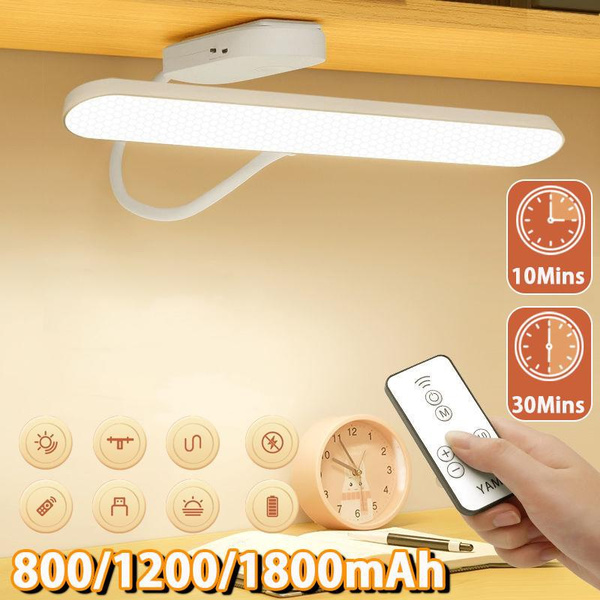 USB Rechargeable Remote Table Lamp Wall Mount Reading Light LED Desk ...