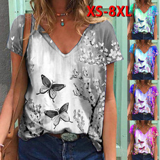 butterfly, Tops & Tees, Plus size top, Summer