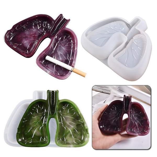 DIY lungs Shape Ashtray Mold Silicone Moulds for Epoxy Resin Handmade ...