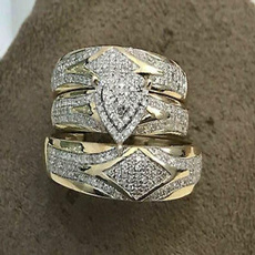 bridalringsset, Engagement Wedding Ring Set, Jewelry, Gifts