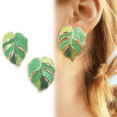 Fashion, leaf, Jewelry, Stud Earring