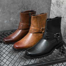 leather, Vintage, Ankle, Cowboy
