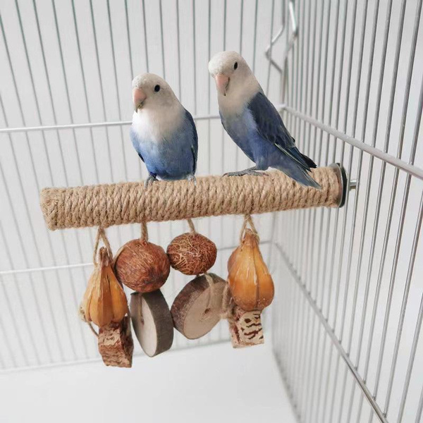 Bird Perches Parrot Stand,Chewing Toy Natural Wood Bird Perch Stand