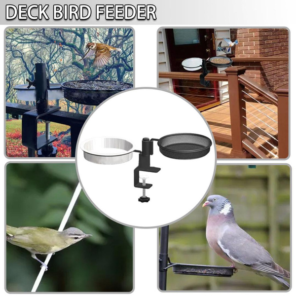 2023 New Deck Bird Feeders Deck Mount Bird Bath Spa for Balcony