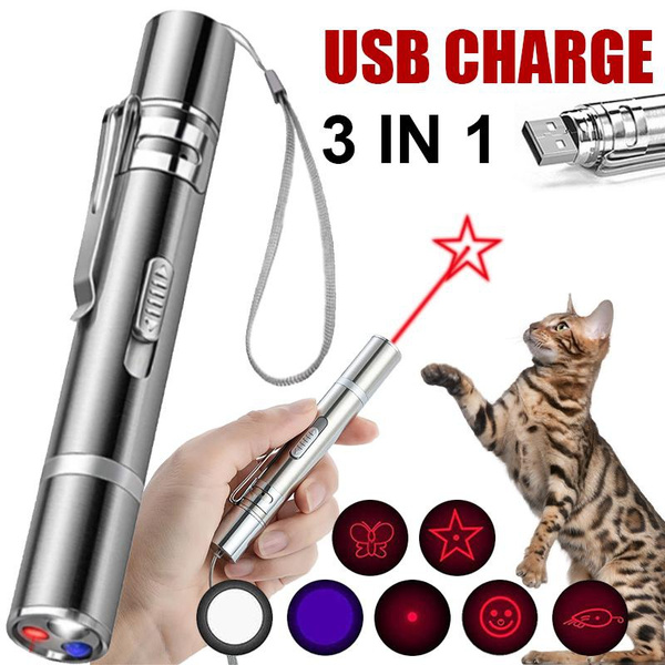 LED Light 3in1 Multifunction Flashlights Cat Toys Indoor Cats Dog Long ...