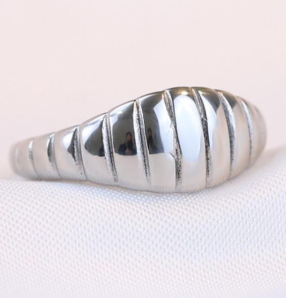 Men's Guitar Ring - Adjustable Punk Rock Music Stainless Steel Ring Size 8-12