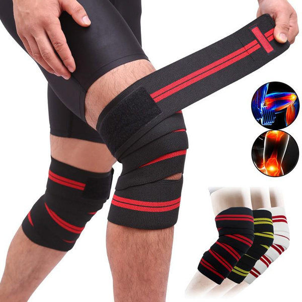 Adjustable Knee Wraps Leg Press Cross Training Elastic Bandages Knee