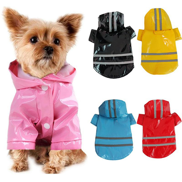 PET SHOP Pets Dog Clothes Waterproof Dogs Hooded Raincoats Reflective