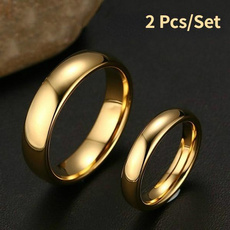 Steel, wedding ring, 925 silver rings, Classics