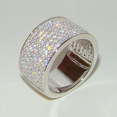 Sterling, DIAMOND, 925 silver rings, Romantic