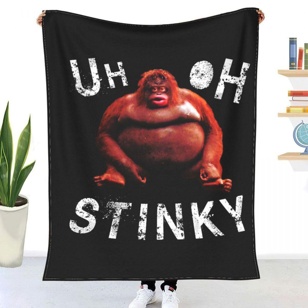 Anime Blanket Uh Oh Stinky Le Monke Funny Dank Meme Throw Blanket Ultra