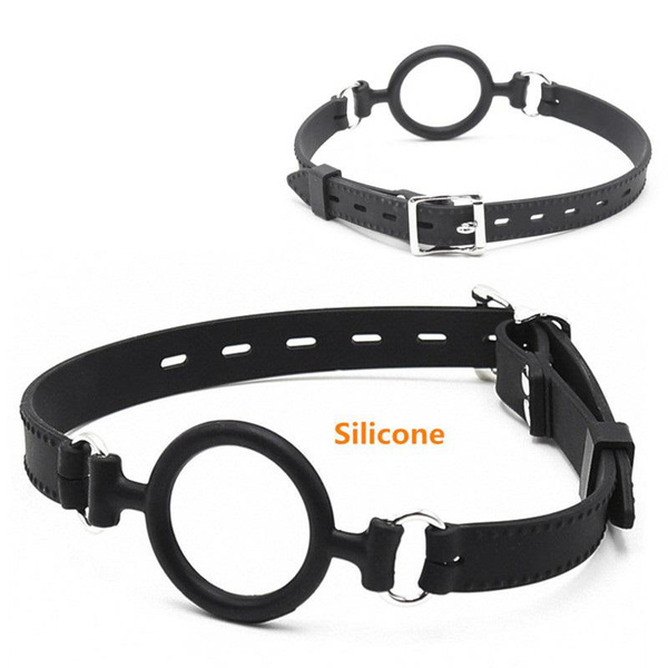 O Ring BDSM Open Mouth Gag Full Silicone SM Toys For Couples Bondage