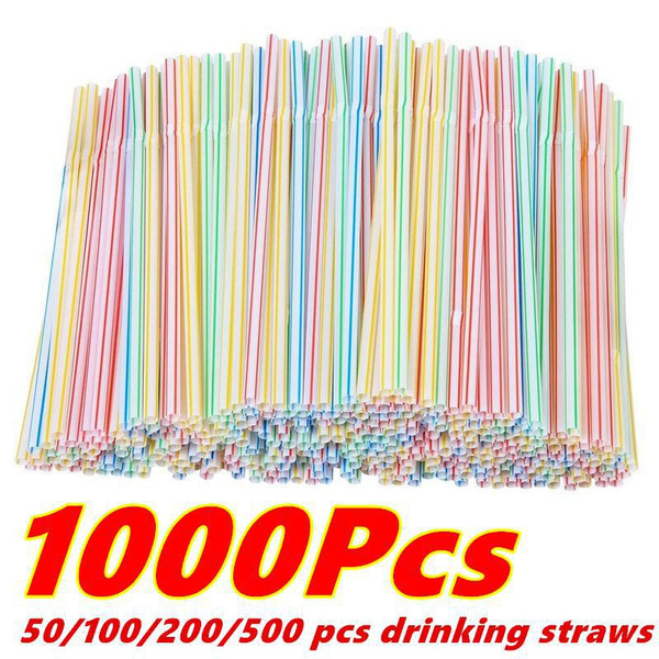 Disposable Plastic Straws & Drink Accessories for 500 Guests