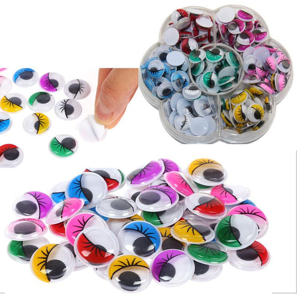 1 Box Plastic Safety Doll Eyes DIY Doll Eyes Colored eyelashes Eyes