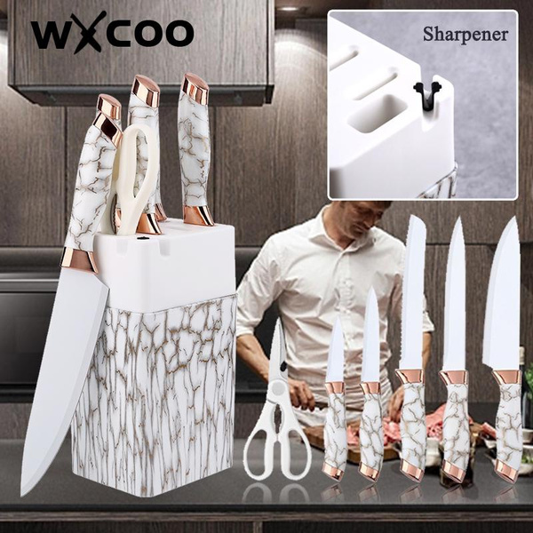 Kitchen Slicing Knife Chef Knife Stainless Steel Kitchen Knife Set Utility  Slicing Knife Peeler Kitchen Stuff Cleaver Knife Fruit Knife Ceramic Paring Kitchen  Knives Cooking Tools (3 Colors)