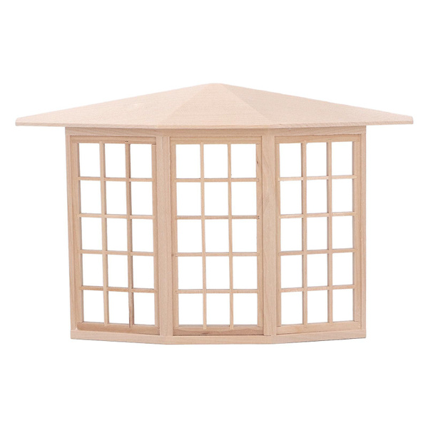 Dollhouse Bay Window Fine Polished Birch Wood Dollhouse Furniture ...