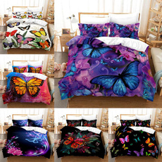 beddingkingsize, floralduvetcover, girlsbedroomdecor, butterfly